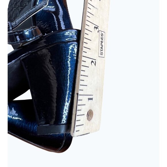 Soft Style Womens Black Patent Slingback Heels With Bow Detail Low Heel Size 9 - Picture 7 of 10